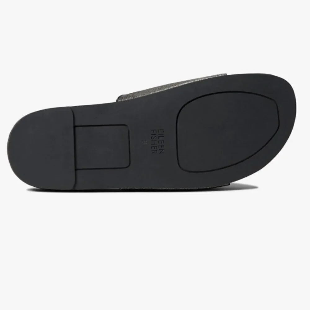Eileen Fisher Metallic Black Sandals - Picture 5 of 10